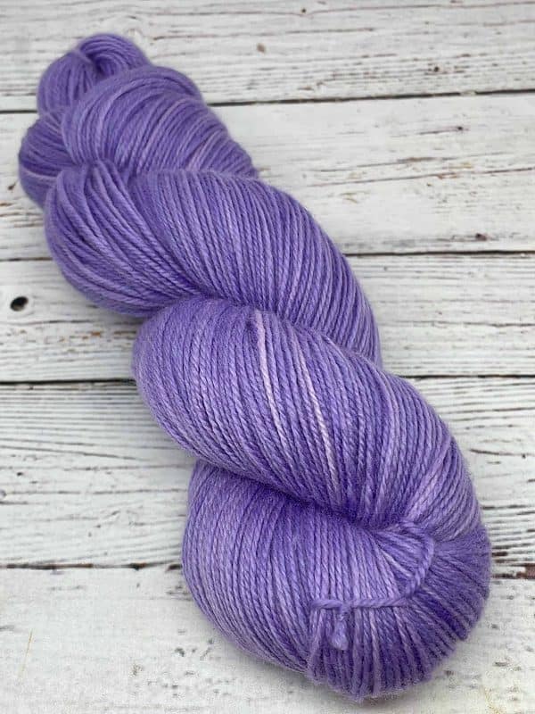 Non-Superwash wool dyed in tonal purple colors